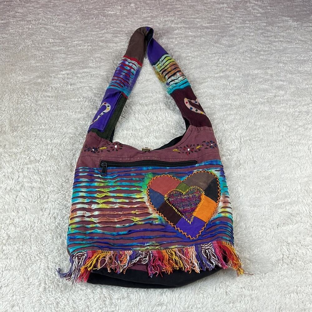Y2K the Collection Royal Patchwork hobo‎ hippie shoulder bag tote purse